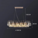 DecorBites™ Crystal Chandelier: Elegant Living Room & Bedroom Pendant Light