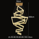 DecorBites™ Crystal Chandelier: Elegant Living Room & Stair Pendant Light
