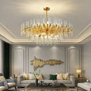 Elegant gold crystal chandelier dining room luxury pendant light