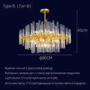 Elegant gold crystal chandelier dining room luxury pendant light