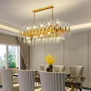 Elegant gold crystal chandelier dining room luxury pendant light