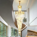 Decorbites crystal chandelier gold multi tier staircase light