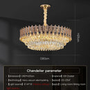 Golden peacock crystal chandelier living room teardrop pendant light