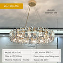 DecorBites™ Crystal Chandelier: Elegant Nordic Design for Living, Dining, Bedroom