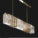 Decorbites crystal chandelier gold rectangular dining room light