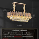 Decorbites crystal chandelier gold & blue peacock living room light