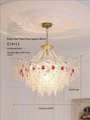 Retro gold and green crystal chandelier for dining room