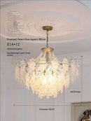 Retro gold and green crystal chandelier for dining room