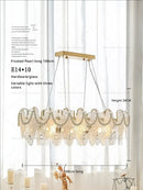 Retro gold and green crystal chandelier for dining room