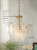 Retro gold and green crystal chandelier for dining room