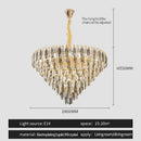 Heart shaped gold decorbites crystal chandelier for living room