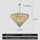 Heart shaped gold decorbites crystal chandelier for living room