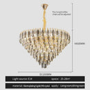 Heart shaped gold decorbites crystal chandelier for living room