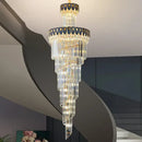 Elegant gold and blue crystal chandelier living room lighting