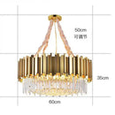 Decorbites crystal chandelier gold brass and pink living room light
