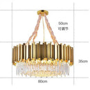 Decorbites crystal chandelier gold brass and pink living room light