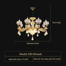 Ornate gold decorbites crystal chandelier for the dining room