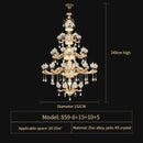 Ornate gold decorbites crystal chandelier for the dining room