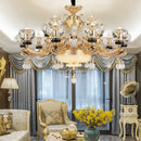 Ornate gold decorbites crystal chandelier for the dining room
