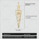 European luxury gold crystal chandelier dining room multi tiered light