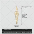 European luxury gold crystal chandelier dining room multi tiered light