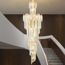 European luxury gold crystal chandelier dining room multi tiered light