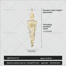 European luxury gold crystal chandelier dining room multi tiered light