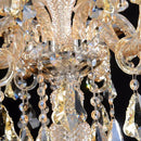 Peach crystal chandelier floor lamp for living room decor