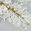 Crystal chandelier flower luxury gold ring lamp for dining room