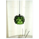 Clear & emerald green crystal chandelier commercial entrance light