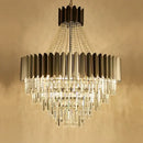DecorBites™ Crystal Chandelier for Duplex Living: Modern Elegance for Hotel, Villa, and Home.