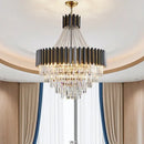 DecorBites™ Crystal Chandelier for Duplex Living: Modern Elegance for Hotel, Villa, and Home.