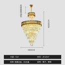 Modern gold and black crystal chandelier dining room cascading tiers