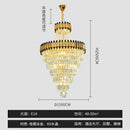 Modern gold and black crystal chandelier dining room cascading tiers
