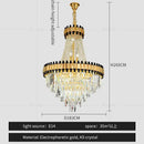 Luxurious gold decorbites crystal chandelier living room light