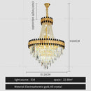 Luxurious gold decorbites crystal chandelier living room light