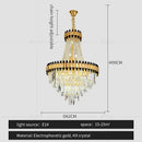 Luxurious gold decorbites crystal chandelier living room light