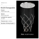 Modern chrome decorbites crystal chandelier living room spiral pendant