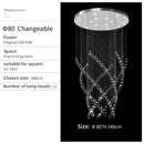 Modern chrome decorbites crystal chandelier living room spiral pendant
