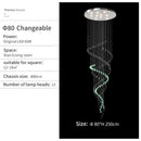 Modern chrome decorbites crystal chandelier living room spiral pendant