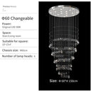 Modern chrome decorbites crystal chandelier living room spiral pendant