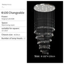 Modern chrome decorbites crystal chandelier living room spiral pendant