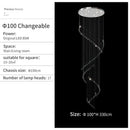 Modern chrome decorbites crystal chandelier living room spiral pendant