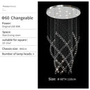 Modern chrome decorbites crystal chandelier living room spiral pendant