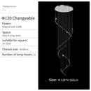 Modern chrome decorbites crystal chandelier living room spiral pendant