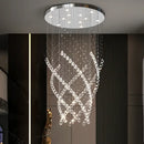 Modern chrome decorbites crystal chandelier living room spiral pendant