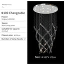 Modern chrome decorbites crystal chandelier living room spiral pendant