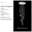 Modern chrome decorbites crystal chandelier living room spiral pendant
