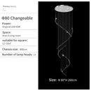 Modern chrome decorbites crystal chandelier living room spiral pendant