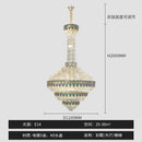 Modern gold and iridescent blue decorbites crystal chandelier living room